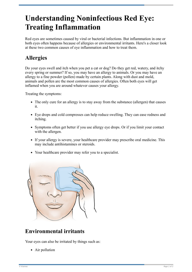 Text Understanding Red Eye Prevention of Inflammation HealthClips