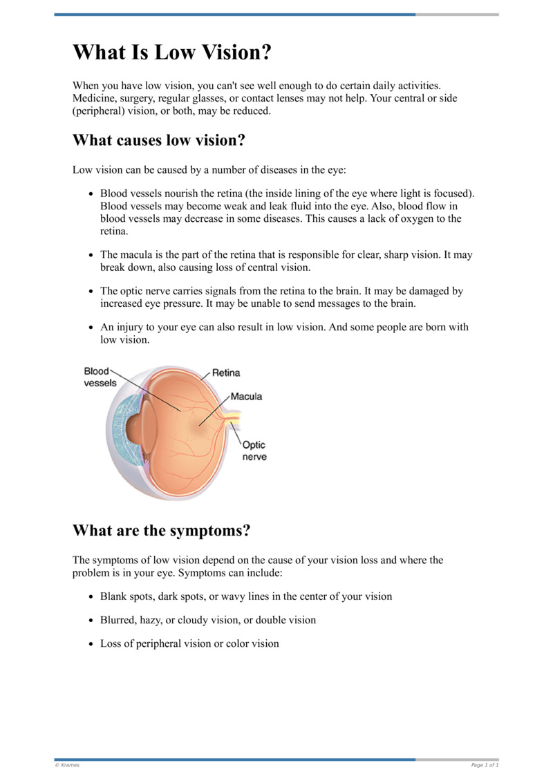 Text What Is Low Vision HealthClips Online