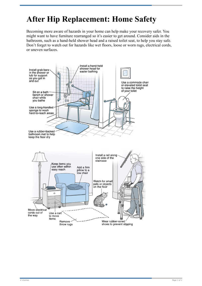 PDF After Hip Replacement Home Safety HealthClips Online