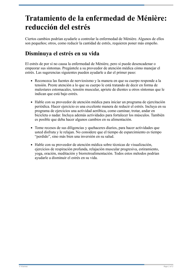 Text - Tratamiento de la enfermedad de Ménière: reducción del estrés