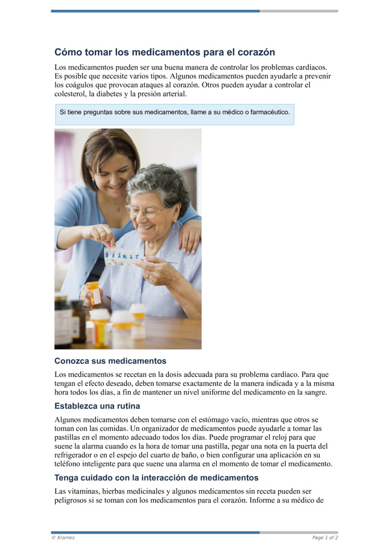 Pdf Cómo Tomar Los Medicamentos Para El Corazón Healthclips Online