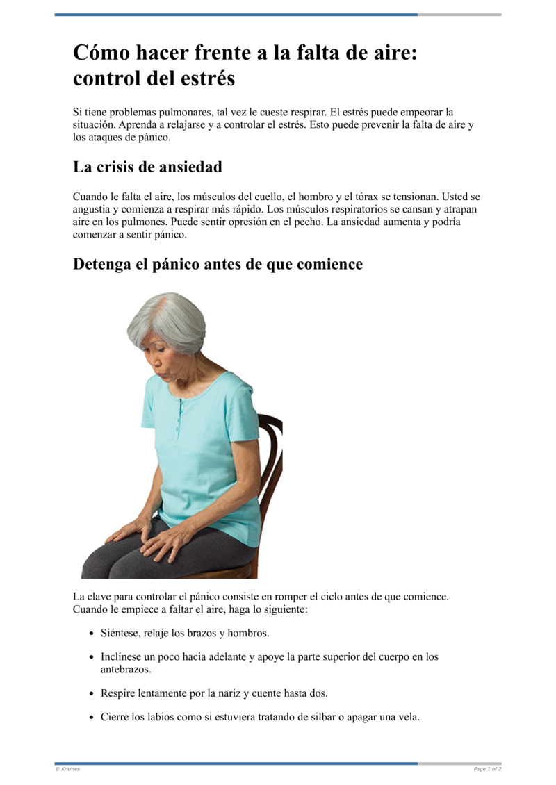 Text Cómo hacer frente a la falta de aire control del estrés