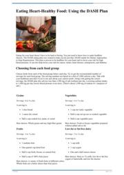 Thumbnail image for "Eating Heart-Healthy Food: Using the DASH Plan"