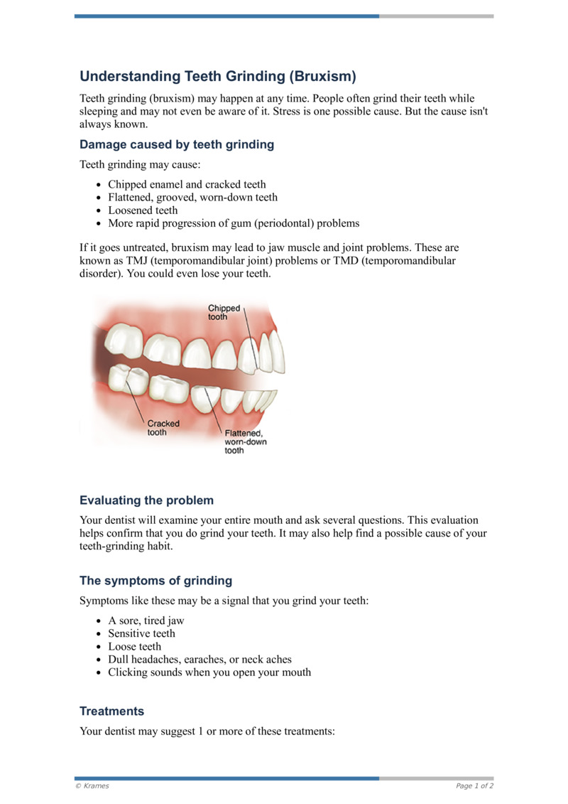 Pdf Understanding Teeth Grinding Bruxism Healthclips Online