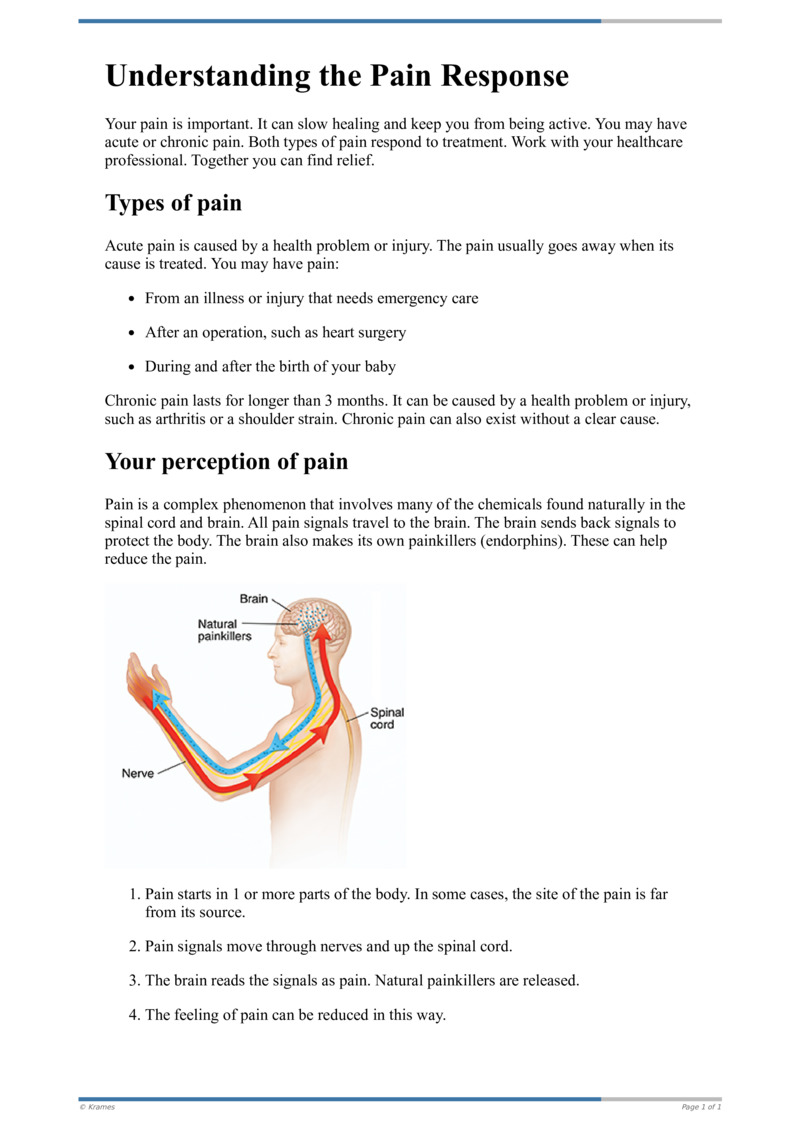 PDF - Understanding the Pain Response - HealthClips Online