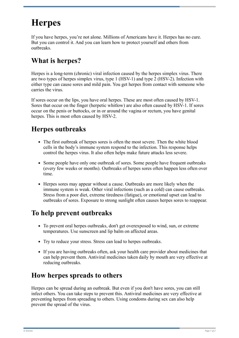 Text Herpes HealthClips Online