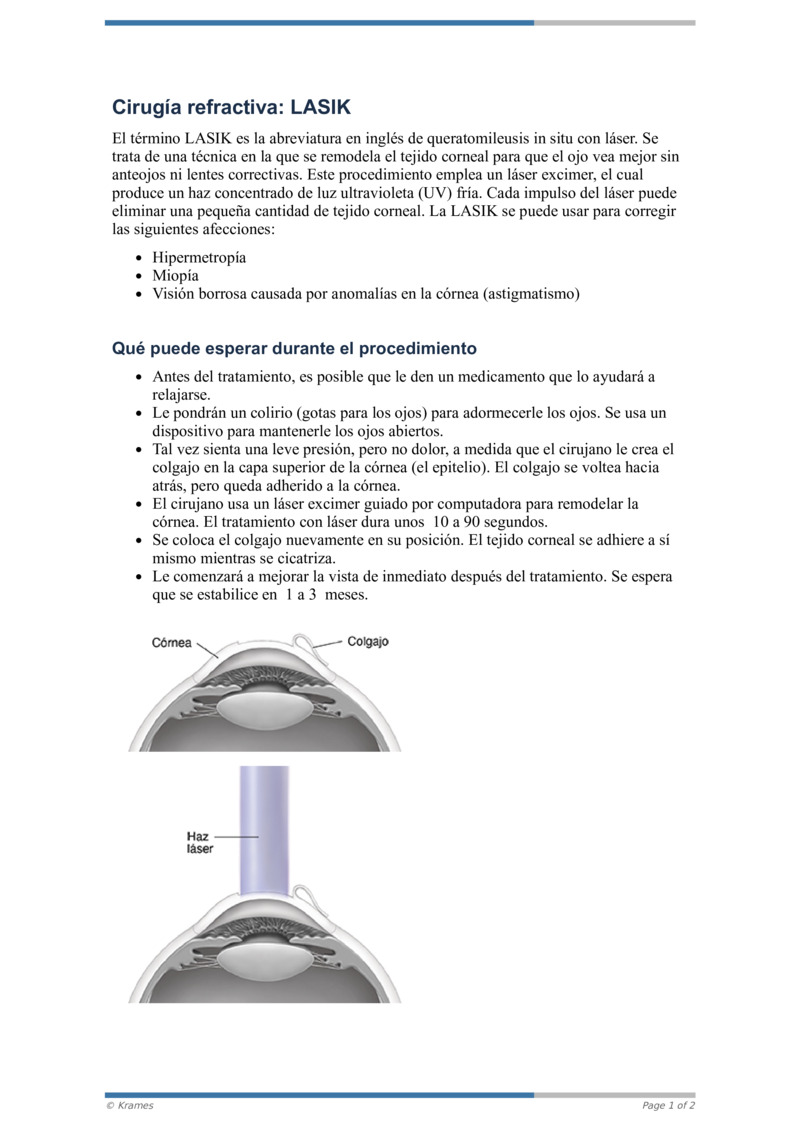 PDF Cirugía refractiva LASIK HealthClips Online