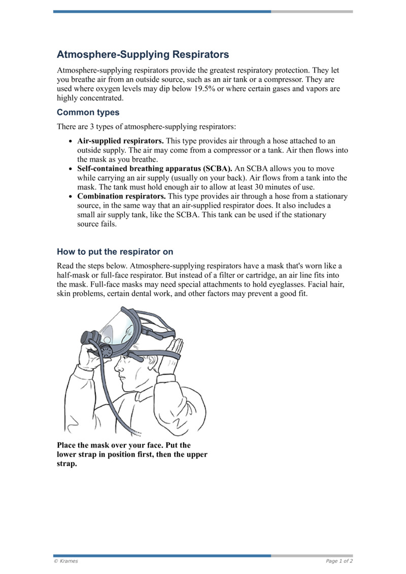 PDF AtmosphereSupplying Respirators HealthClips Online