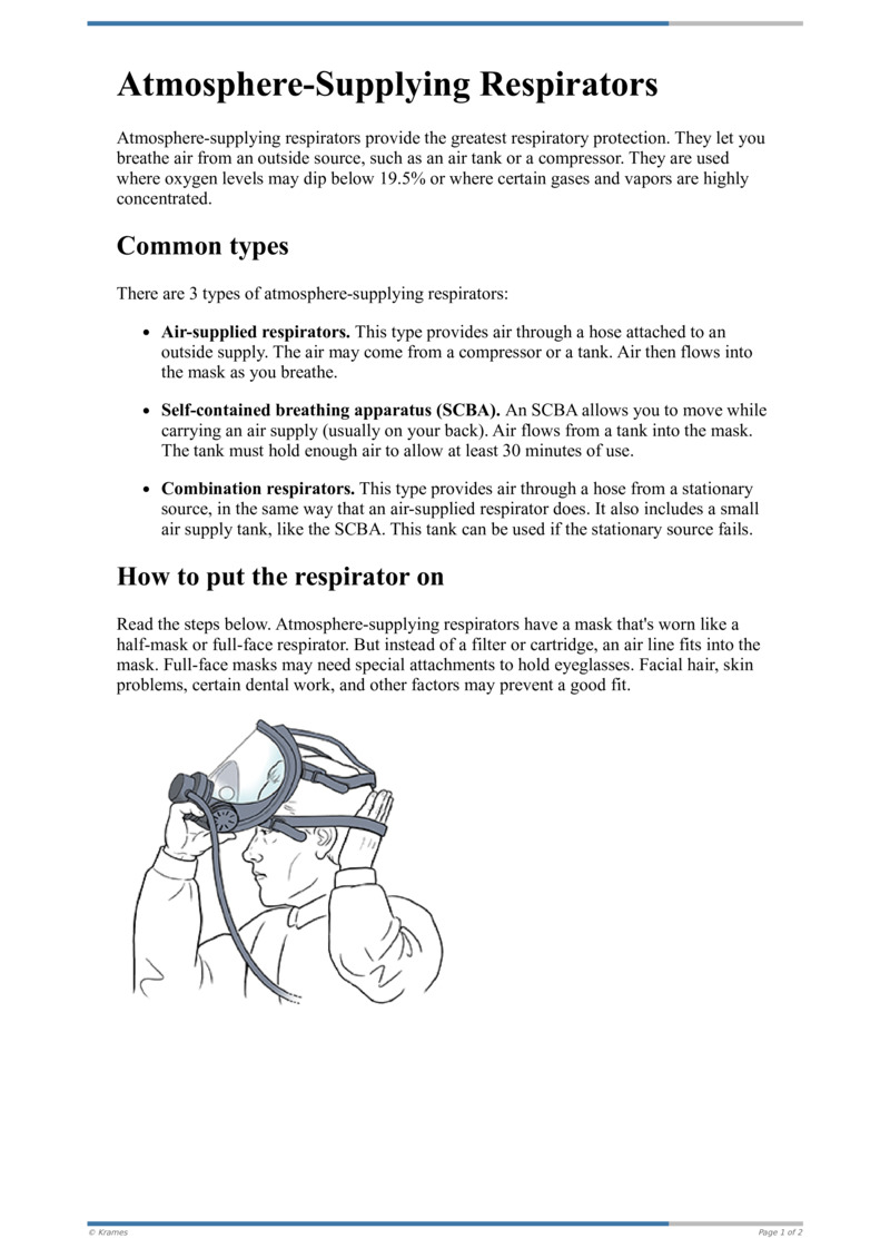 Text AtmosphereSupplying Respirators HealthClips Online