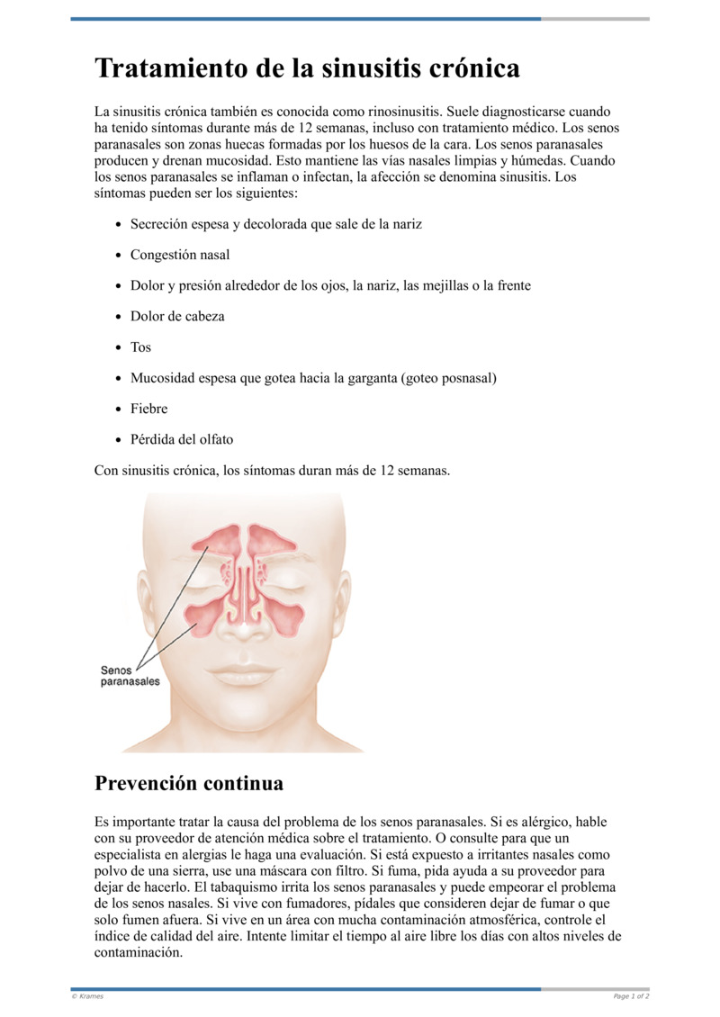 Poster image for "Tratamiento de la sinusitis crónica"