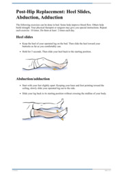 Text - Post-Hip Replacement: Heel Slides, Abduction, Adduction