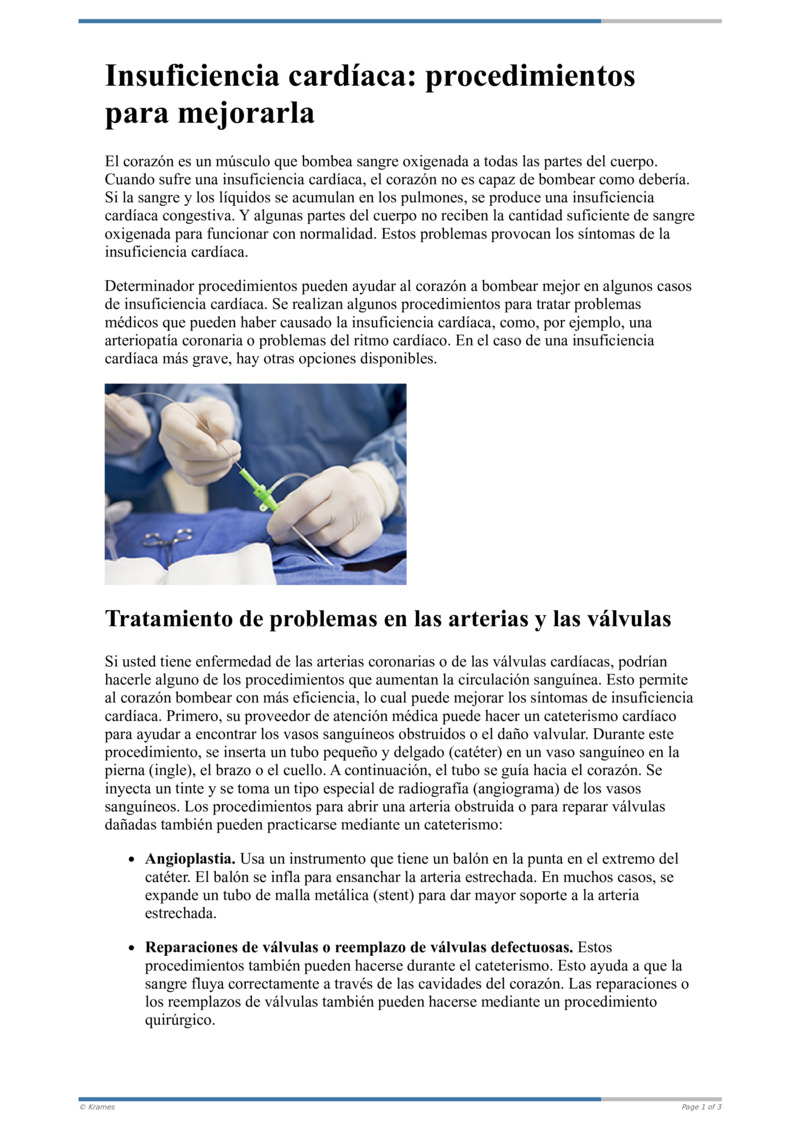 Poster image for "Insuficiencia cardíaca: procedimientos para mejorarla"