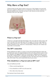 Thumbnail image for "Why Have a Pap Test?"