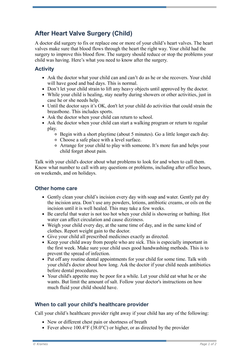 PDF After Heart Valve Surgery Child HealthClips Online pdf-after-heart-valve-surgery-child-healthclips-online
