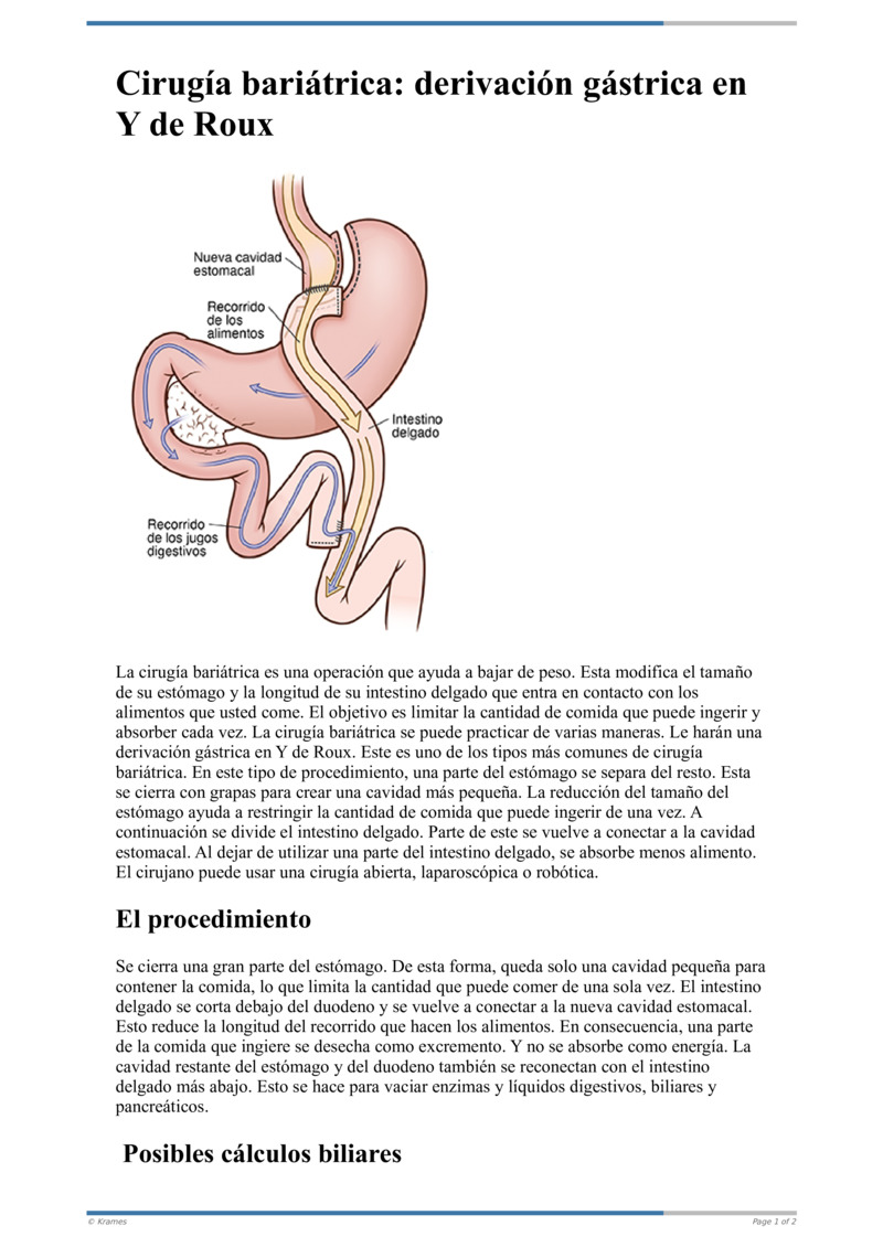 Poster image for "Cirugía bariátrica: derivación gástrica en Y de Roux"