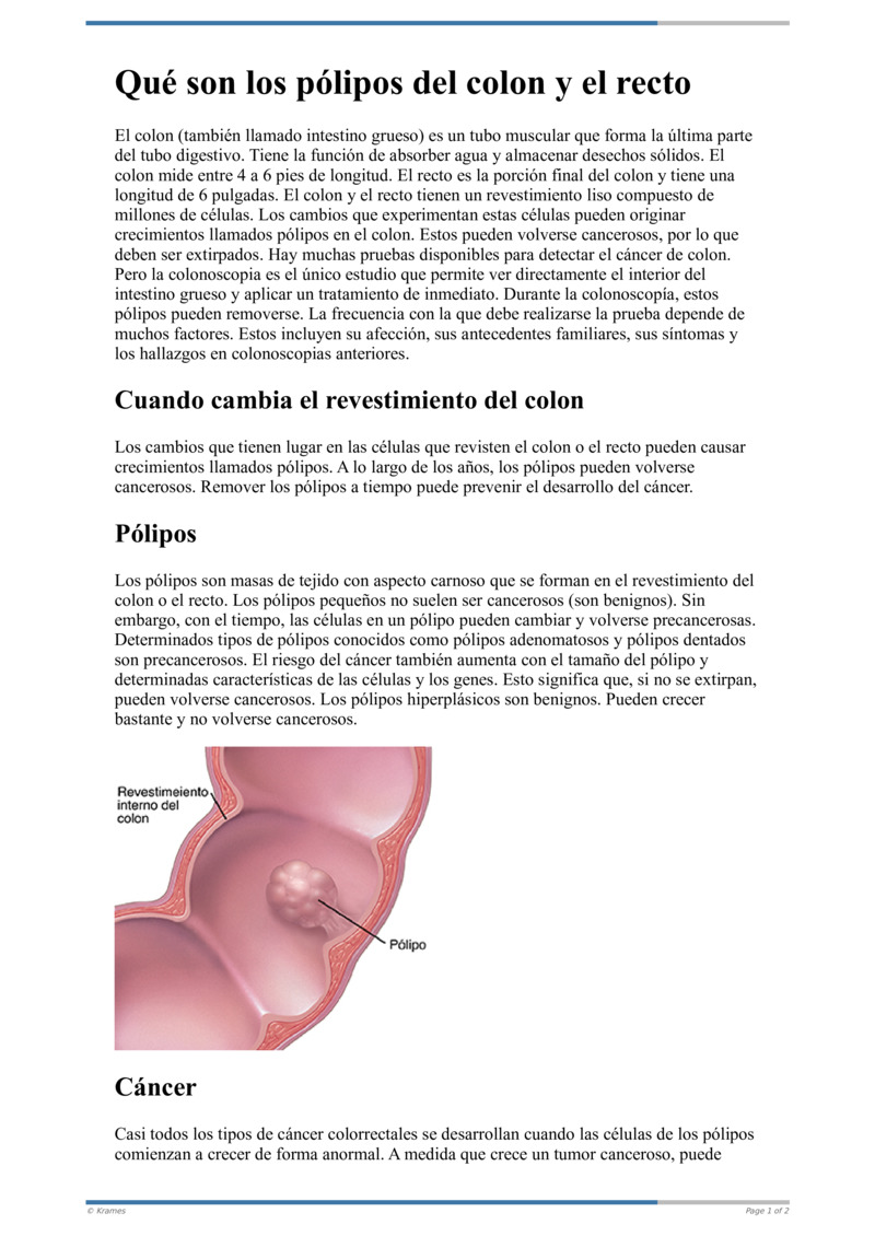 Poster image for "Qué​ son ​los ​pó​lipos ​del ​colon ​y ​el ​recto"