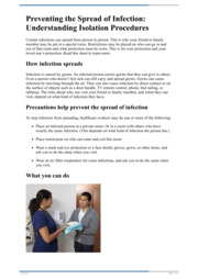 Thumbnail image for "Preventing the Spread of Infection: Understanding Isolation Procedures"