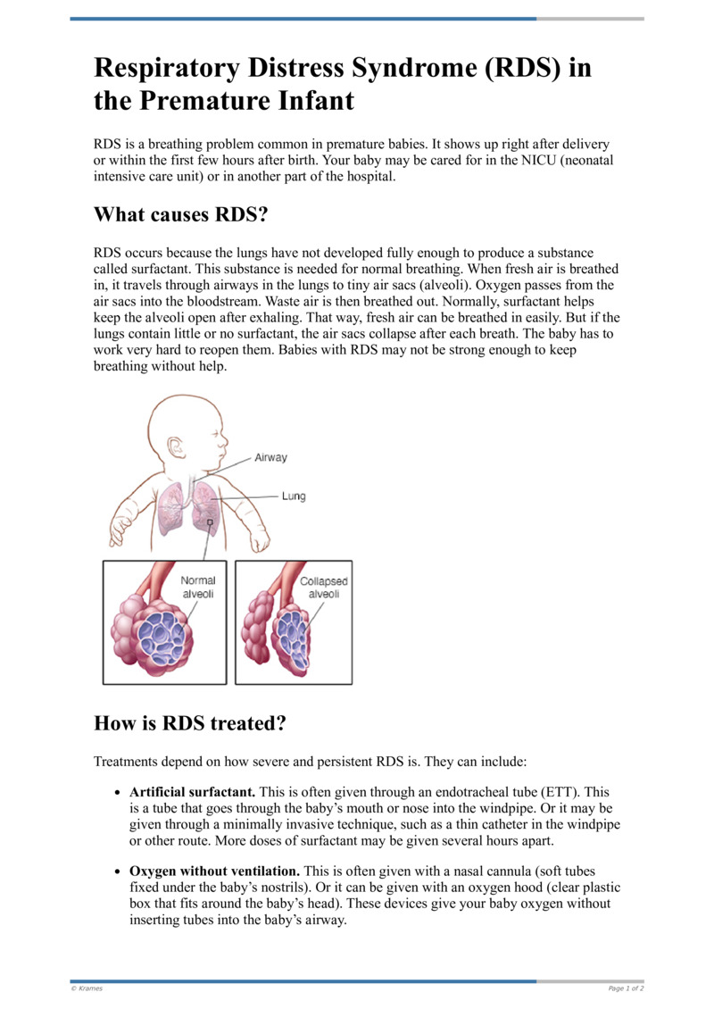 Text - Respiratory Distress Syndrome in the Premature Infant ...