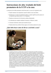 Thumbnail image for "Instrucciones de alta: traslado del bebé prematuro de la UCIN a la casa"