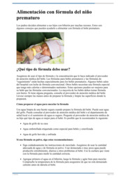 Thumbnail image for "Alimentación con fórmula del niño prematuro"