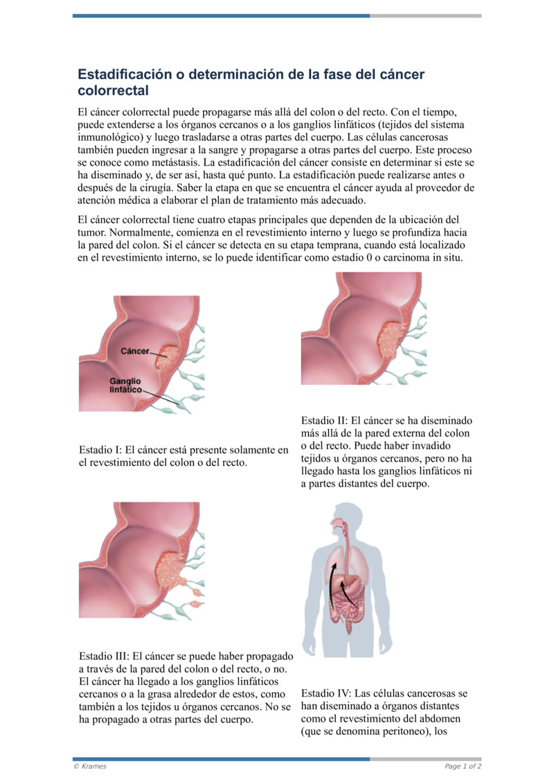 PDF - Estadificación O Determinación De La Fase Del Cáncer Colorrectal ...