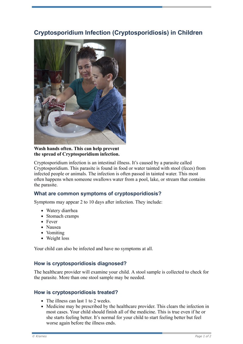 PDF - Cryptosporidium Infection (Cryptosporidiosis) in Children ...
