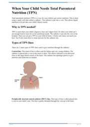 Thumbnail image for "When Your Child Needs Total Parenteral Nutrition (TPN)"