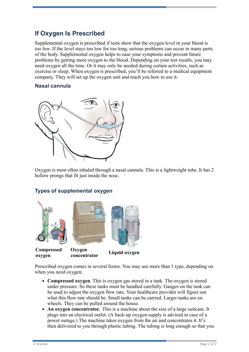 PDF Chronic Lung Disease If Oxygen Is Prescribed HealthClips Online