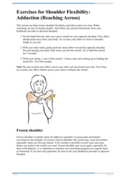 Thumbnail image for "Exercises for Shoulder Flexibility: Adduction (Reaching Across)"