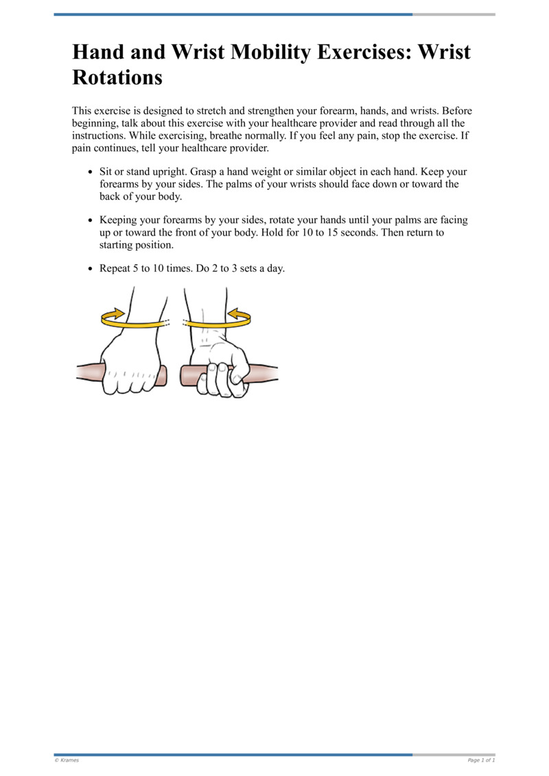 PDF Hand and Wrist Mobility Exercises Wrist Rotations HealthClips