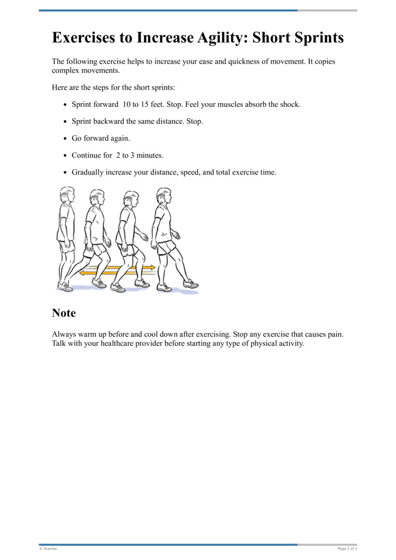 PDF Exercises to Increase Agility Short Sprints HealthClips Online