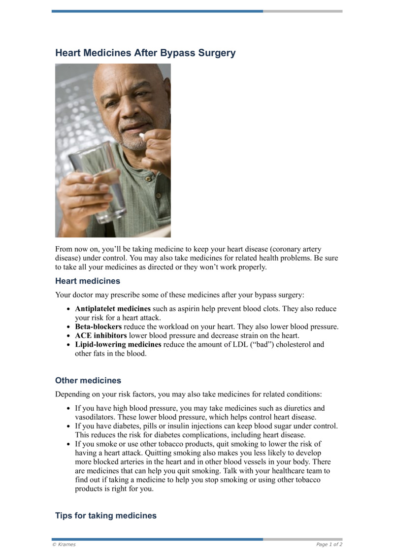PDF Heart Medicines After Bypass Surgery HealthClips Online