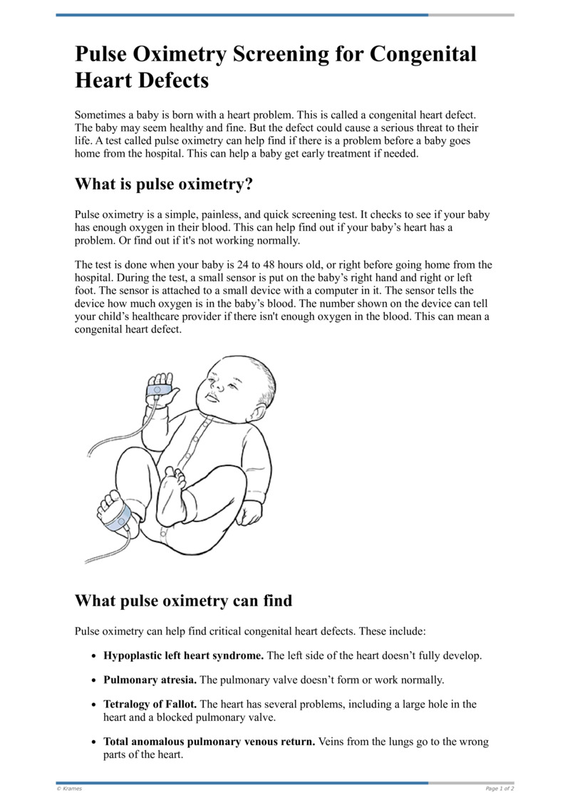 Text - Pulse Oximetry Screening For Congenital Heart Defects ...