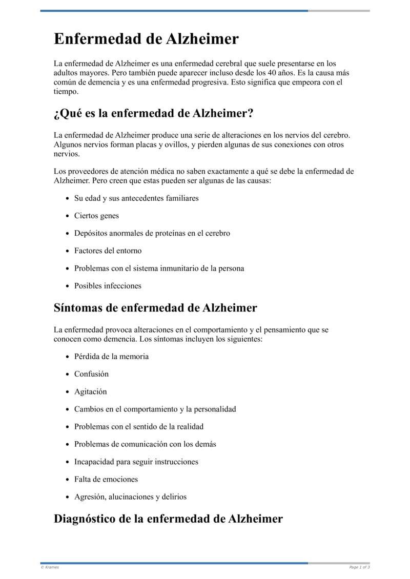 Poster image for "Enfermedad de Alzheimer"