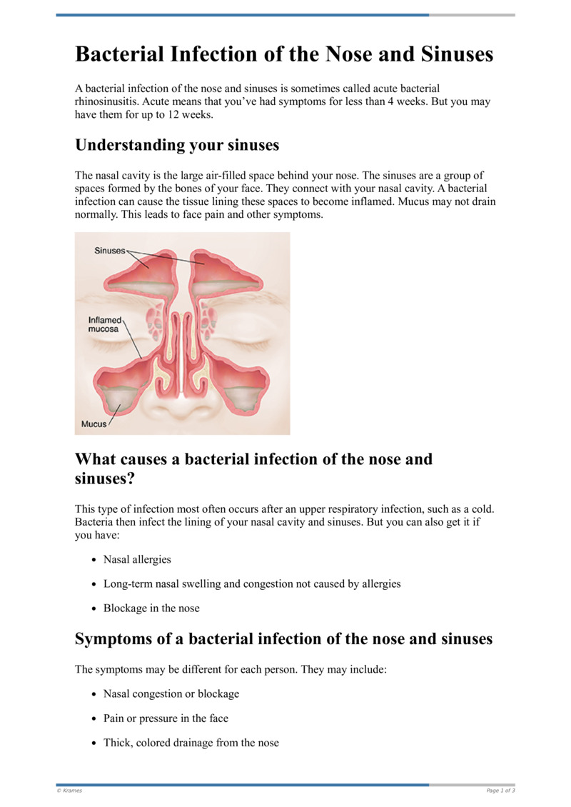 Text - Acute Bacterial Rhinosinusitis (ABRS) - HealthClips Online