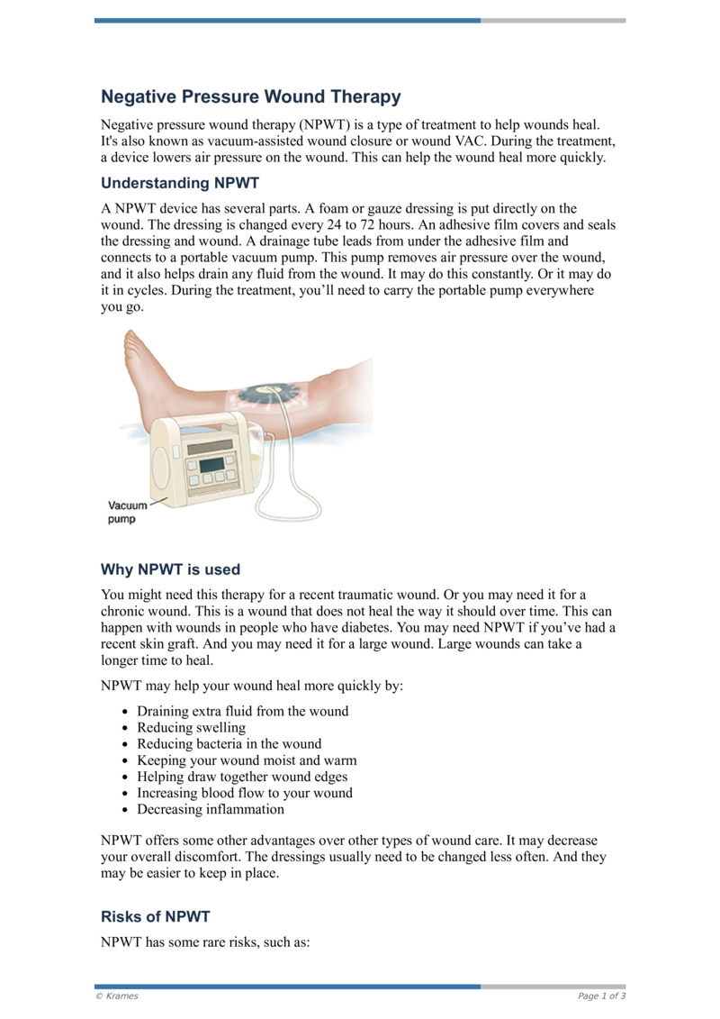 PDF - Negative Pressure Wound Therapy - HealthClips Online