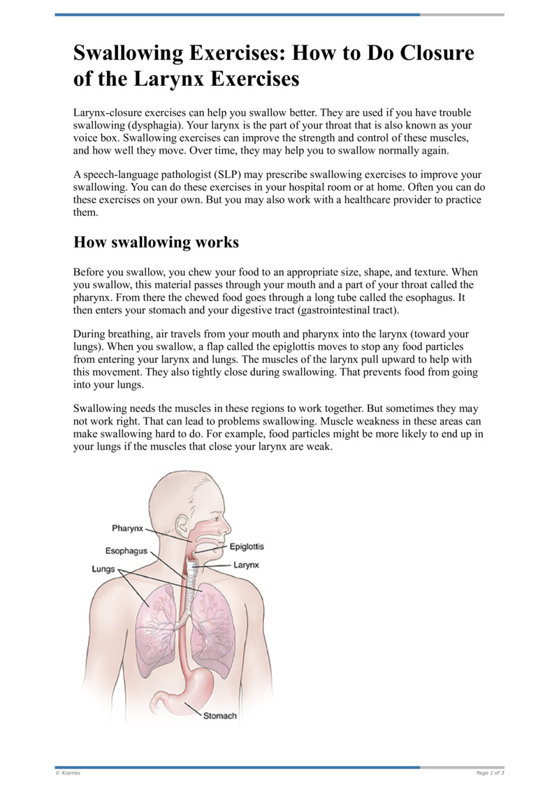 Text - Swallowing Exercises: How to Do Closure of the Larynx Exercises ...