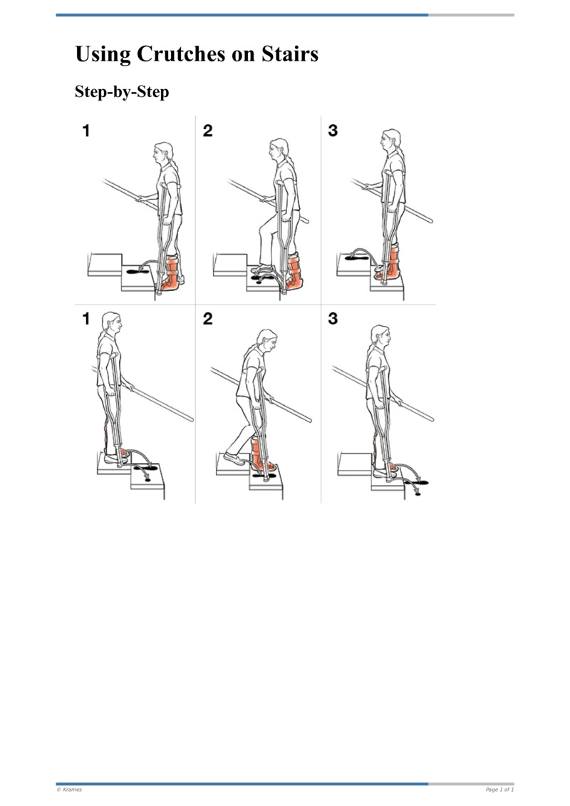 PDF StepbyStep Using Crutches on Stairs HealthClips Online