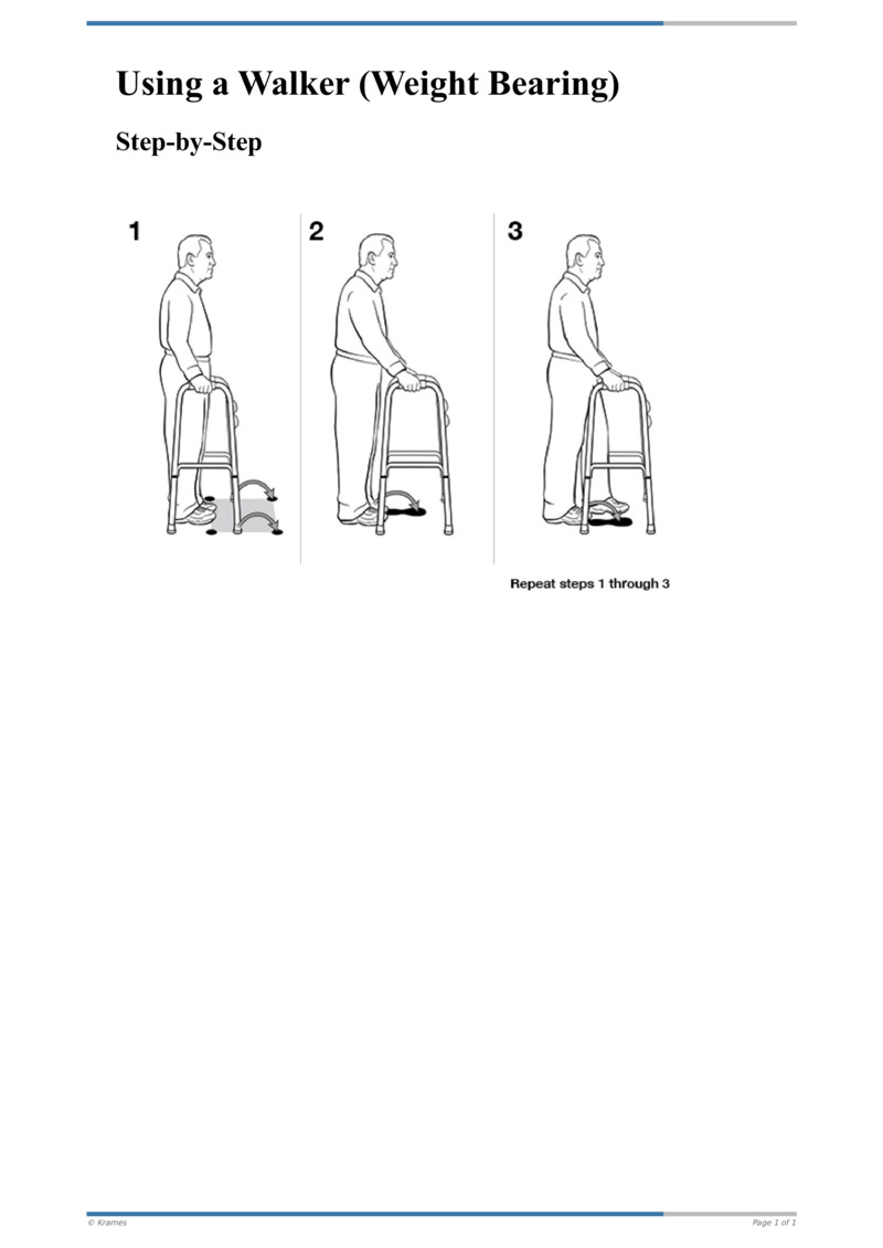 Text StepbyStep Using a Walker (Weight Bearing) HealthClips Online