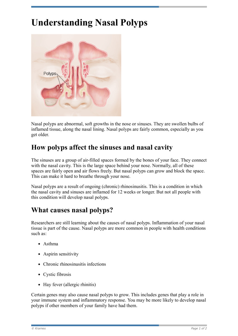 Text - Understanding Nasal Polyps - HealthClips Online