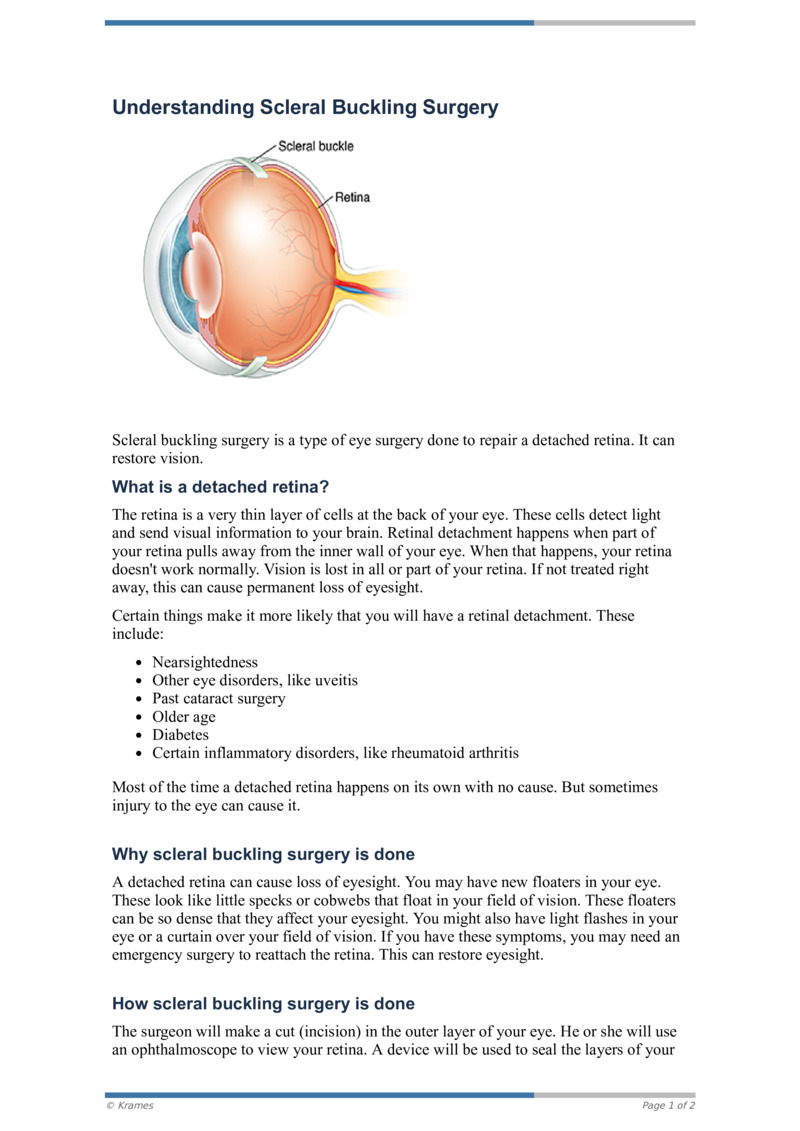 scleral buckle surgery