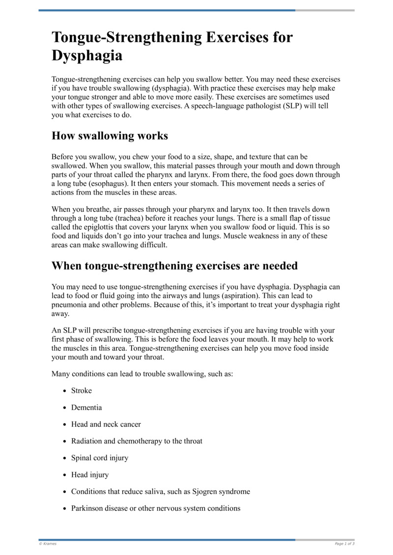 Text TongueStrengthening Exercises for Dysphagia HealthClips Online