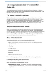 Thumbnail image for "Viscosupplementation Treatment for Arthritis"