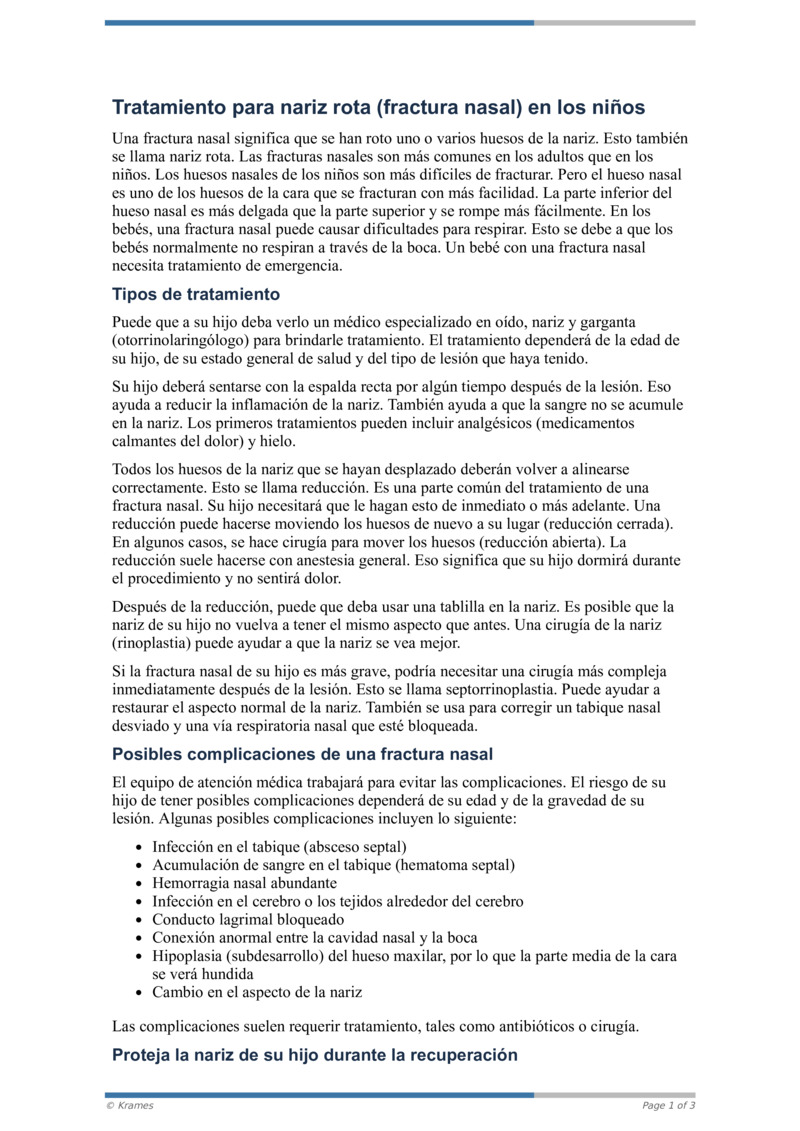 PDF - Tratamiento para nariz rota (fractura nasal) en los niños ...