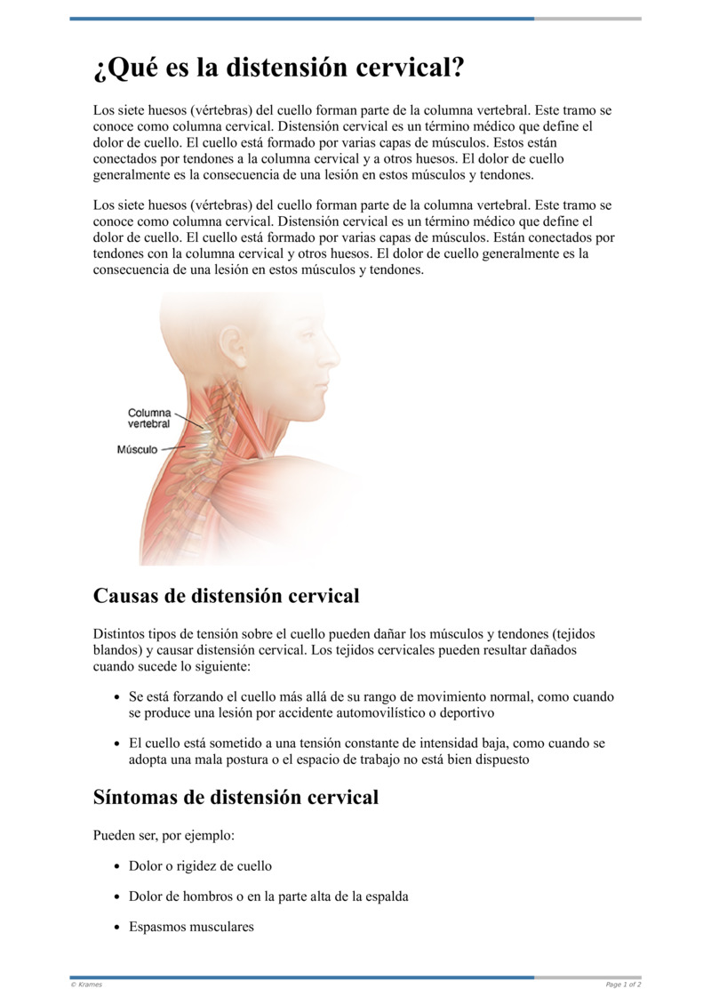 Text - ¿ Qué Es La Distensió N Cervical? - HealthClips Online