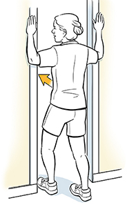 Chest Stretch Using Doorway