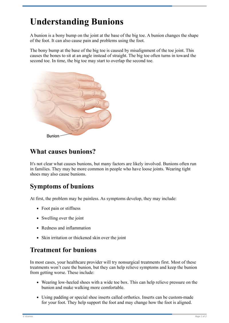 PDF - Understanding Bunions - HealthClips Online