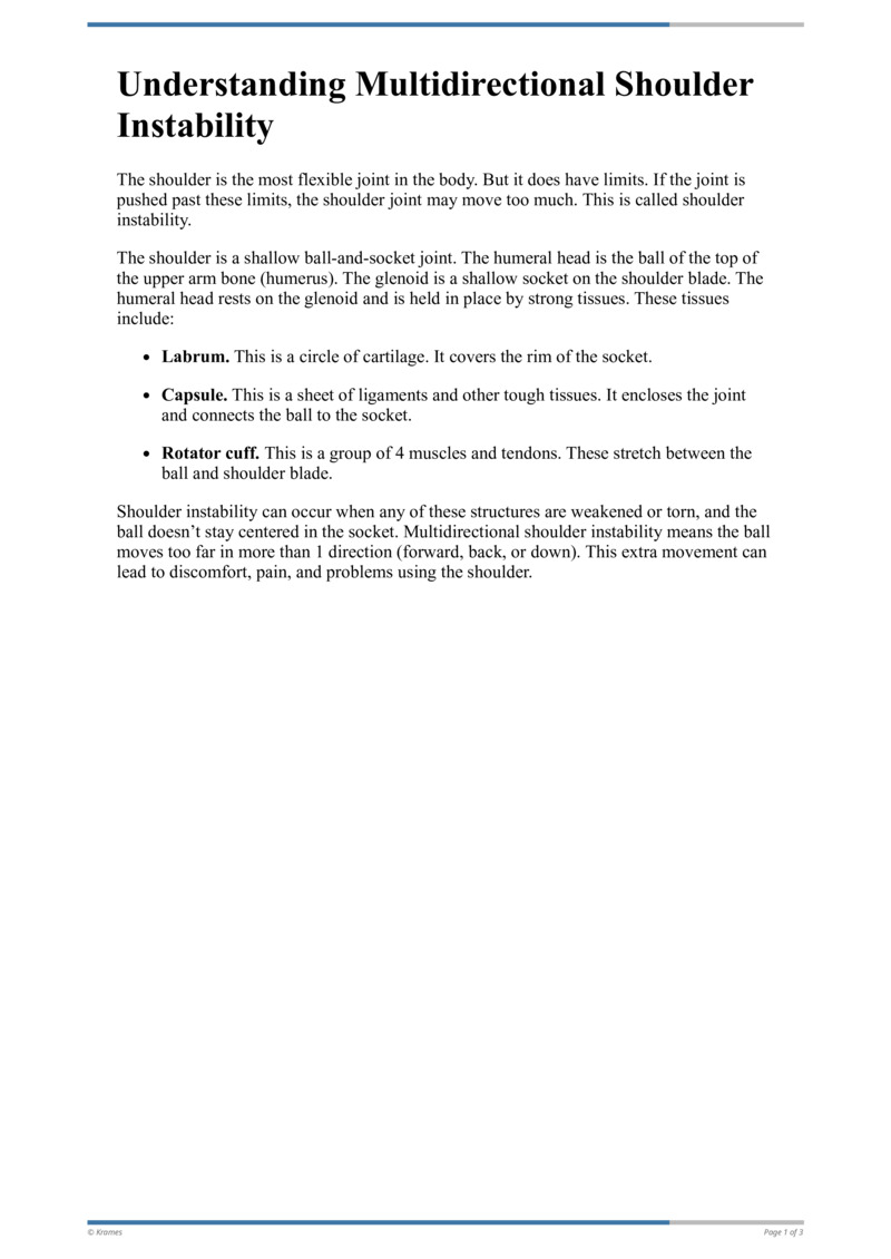 Shoulder Multidirectional Instability : What Is It All About? – QNFB
