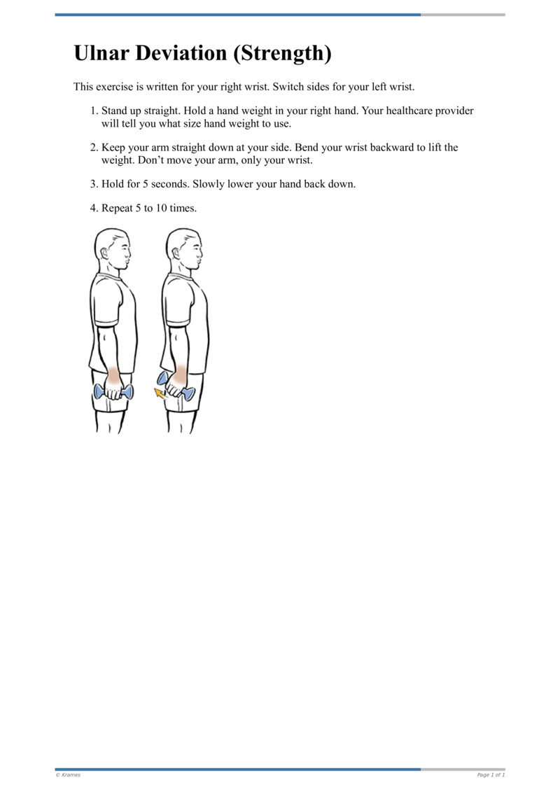 PDF - Ulnar Deviation (Strength) - HealthClips Online