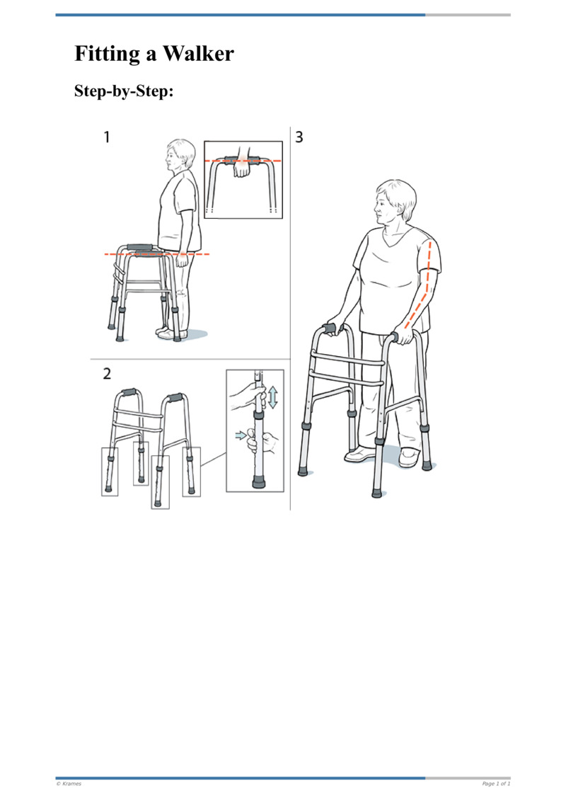 Text StepbyStep Fitting a Walker HealthClips Online